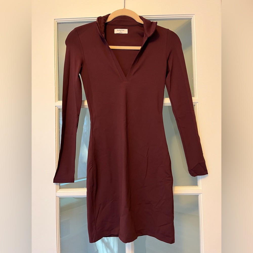 Aritiza Contour Polo Long Sleeve Dress Sz XS